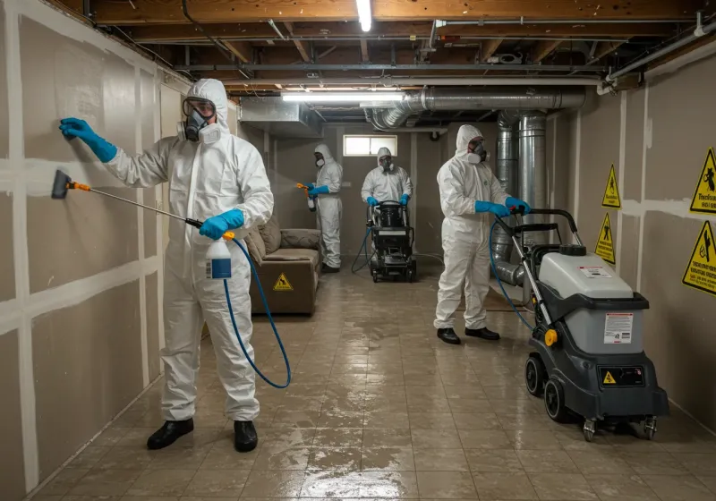 Basement Moisture Removal and Structural Drying process in North Las Vegas, NV